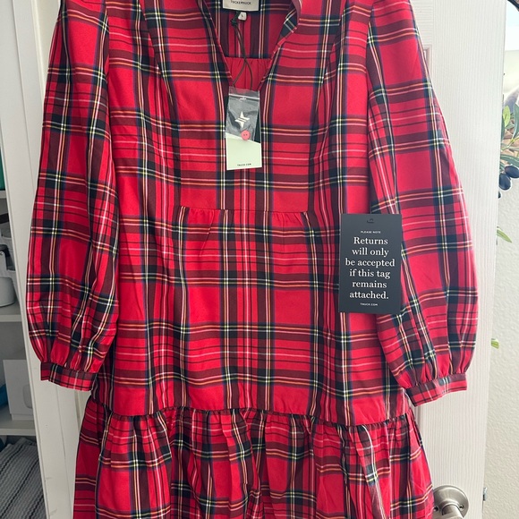 Tuckernuck Red Plaid Mini Dress - Picture 2 of 4